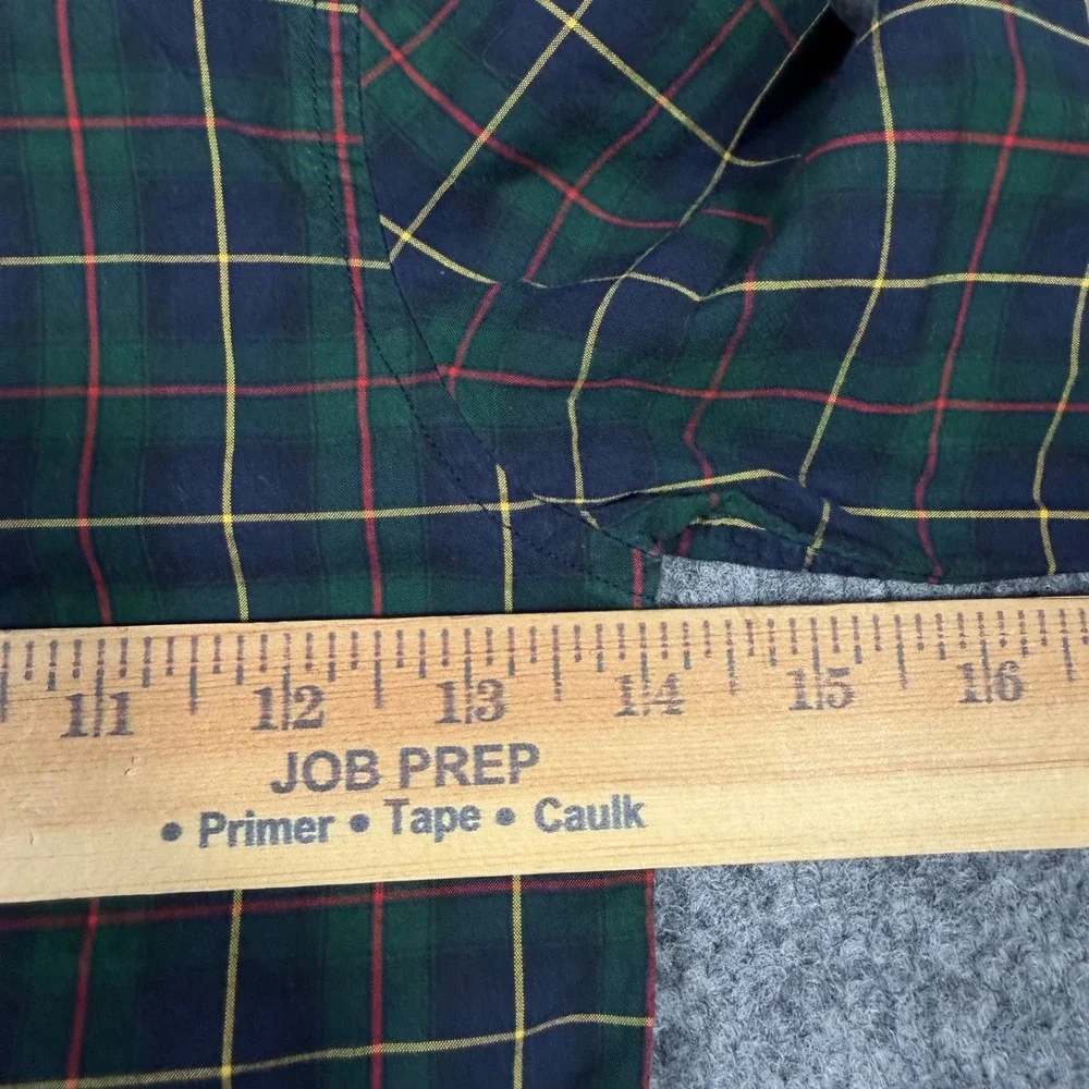 Polo Ralph Lauren Plaid Button Down Shirt Boys 5 Green Cotton EUC